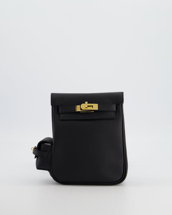 *RARE* Hermès Kelly Jump Backpack Bag in Noir Swift Leather with Gold Hardware