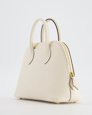*HOT* Hermès Mini Bolide in Nata Chevre Mysore Leather with Gold Hardware