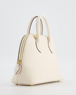 *HOT* Hermès Mini Bolide in Nata Chevre Mysore Leather with Gold Hardware