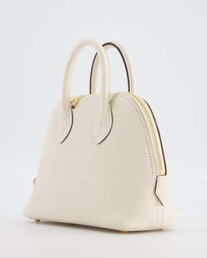 *HOT* Hermès Mini Bolide in Nata Chevre Mysore Leather with Gold Hardware