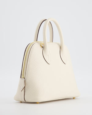 *HOT* Hermès Mini Bolide in Nata Chevre Mysore Leather with Gold Hardware
