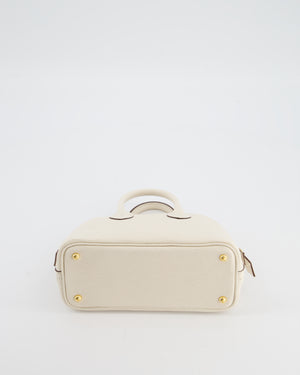 *HOT* Hermès Mini Bolide in Nata Chevre Mysore Leather with Gold Hardware