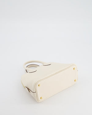 *HOT* Hermès Mini Bolide in Nata Chevre Mysore Leather with Gold Hardware