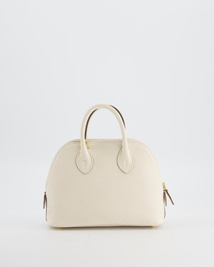 *HOT* Hermès Mini Bolide in Nata Chevre Mysore Leather with Gold Hardware