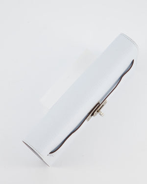 Hermès Kelly To Go Bag in Bleu Brume Chèvre Mysore Leather with Palladium Hardware