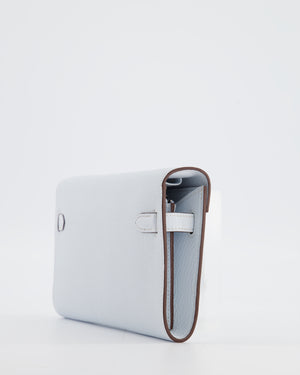 Hermès Kelly To Go Bag in Bleu Brume Chèvre Mysore Leather with Palladium Hardware