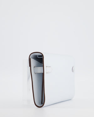 Hermès Kelly To Go Bag in Bleu Brume Chèvre Mysore Leather with Palladium Hardware