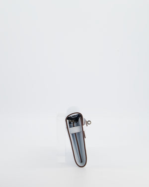 Hermès Kelly To Go Bag in Bleu Brume Chèvre Mysore Leather with Palladium Hardware