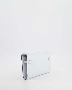 Hermès Kelly To Go Bag in Bleu Brume Chèvre Mysore Leather with Palladium Hardware