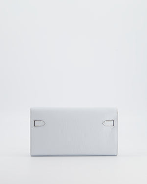 Hermès Kelly To Go Bag in Bleu Brume Chèvre Mysore Leather with Palladium Hardware