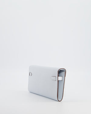 Hermès Kelly To Go Bag in Bleu Brume Chèvre Mysore Leather with Palladium Hardware