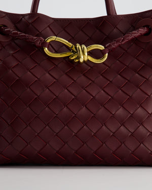 Bottega Veneta Small Andiamo Bag in Barolo Intrecciato Leather with Gold Hardware RRP £3,460