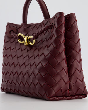 Bottega Veneta Small Andiamo Bag in Barolo Intrecciato Leather with Gold Hardware RRP £3,460