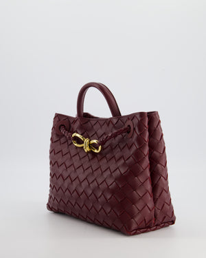 Bottega Veneta Small Andiamo Bag in Barolo Intrecciato Leather with Gold Hardware RRP £3,460