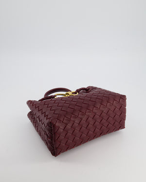 Bottega Veneta Small Andiamo Bag in Barolo Intrecciato Leather with Gold Hardware RRP £3,460