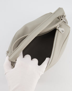 *NEW MODEL* Loewe Grey Small Featherlight Puzzle Bag in Nappa Lambskin Leather with Silver Hardware & Charm RRP £3,250