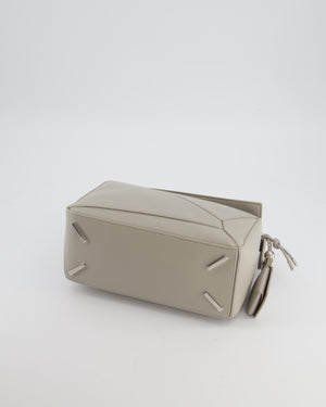 *NEW MODEL* Loewe Grey Small Featherlight Puzzle Bag in Nappa Lambskin Leather with Silver Hardware & Charm RRP £3,250
