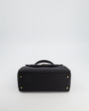 *RARE* Hermès Kelly 28 Retourne Bag in Noir Togo Leather with Permabrass Hardware