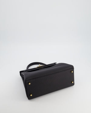 *RARE* Hermès Kelly 28 Retourne Bag in Noir Togo Leather with Permabrass Hardware