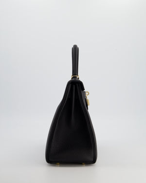 *RARE* Hermès Kelly 28 Retourne Bag in Noir Togo Leather with Permabrass Hardware