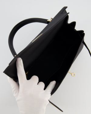 *RARE* Hermès Kelly 28 Retourne Bag in Noir Togo Leather with Permabrass Hardware