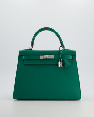 Hermès Kelly 28 Sellier Bag in Vert Vertigo Epsom Leather with Gold Hardware