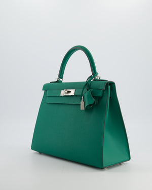 Hermès Kelly 28 Sellier Bag in Vert Vertigo Epsom Leather with Gold Hardware
