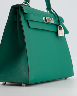 Hermès Kelly 28 Sellier Bag in Vert Vertigo Epsom Leather with Gold Hardware