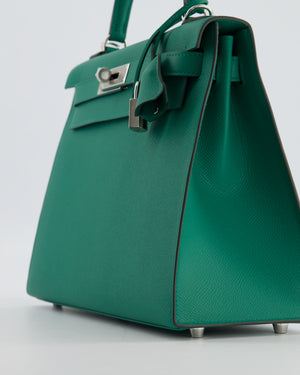 Hermès Kelly 28 Sellier Bag in Vert Vertigo Epsom Leather with Gold Hardware