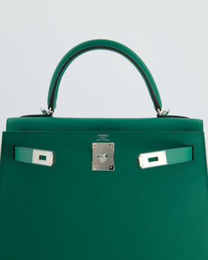 Hermès Kelly 28 Sellier Bag in Vert Vertigo Epsom Leather with Gold Hardware
