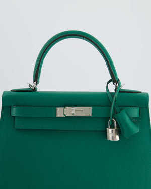 Hermès Kelly 28 Sellier Bag in Vert Vertigo Epsom Leather with Gold Hardware