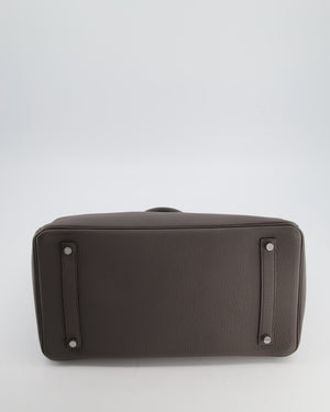 Hermès Birkin 35 Retourne Bag in Gris Etain Togo Leather with Palladium Hardware