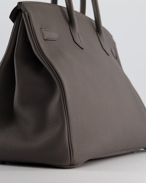 Hermès Birkin 35 Retourne Bag in Gris Etain Togo Leather with Palladium Hardware