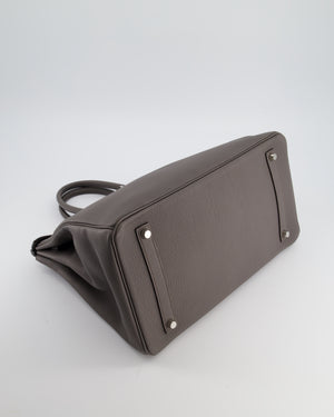 Hermès Birkin 35 Retourne Bag in Gris Etain Togo Leather with Palladium Hardware