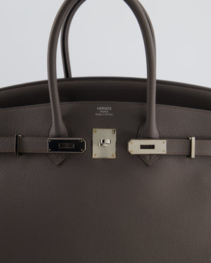 Hermès Birkin 35 Retourne Bag in Gris Etain Togo Leather with Palladium Hardware
