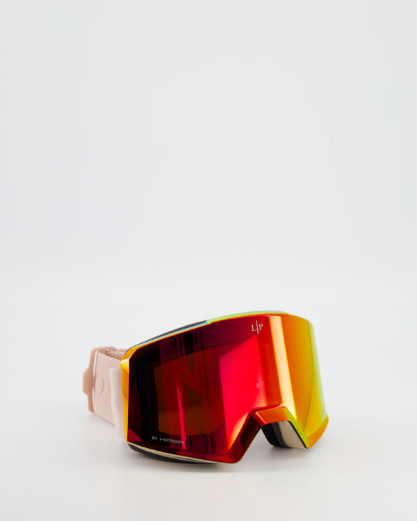 Loro Piana Black and Pink Ski Goggles with Logo Strap