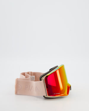 Loro Piana Black and Pink Ski Goggles with Logo Strap