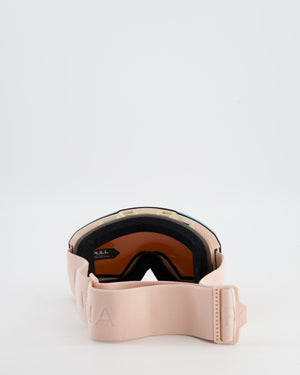 Loro Piana Black and Pink Ski Goggles with Logo Strap
