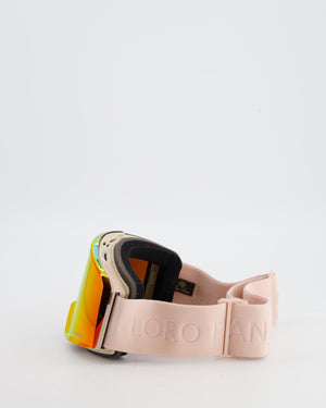 Loro Piana Black and Pink Ski Goggles with Logo Strap