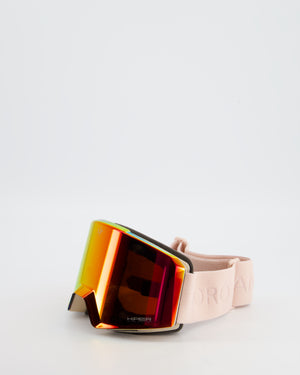 Loro Piana Black and Pink Ski Goggles with Logo Strap