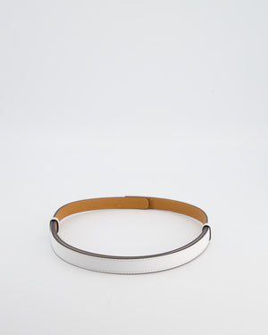Hermès Kelly 18 Belt in Blanc Epsom Leather with Rose Gold Hardware RRP £990