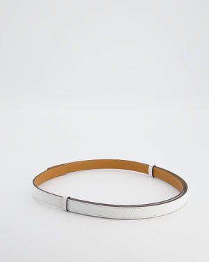 Hermès Kelly 18 Belt in Blanc Epsom Leather with Rose Gold Hardware RRP £990