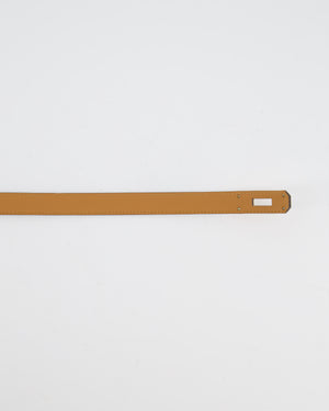 Hermès Kelly 18 Belt in Blanc Epsom Leather with Rose Gold Hardware RRP £990