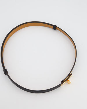 Hermès Kelly 18 Belt in Noir Epsom Leather with Rose Gold Hardware RRP £990