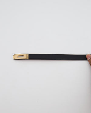 Hermès Kelly 18 Belt in Noir Epsom Leather with Rose Gold Hardware RRP £990