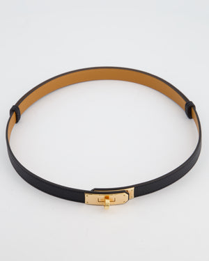 Hermès Kelly 18 Belt in Noir Epsom Leather with Rose Gold Hardware RRP £990