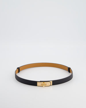 Hermès Kelly 18 Belt in Noir Epsom Leather with Rose Gold Hardware RRP £990