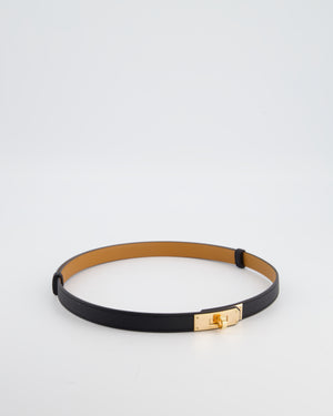 Hermès Kelly 18 Belt in Noir Epsom Leather with Rose Gold Hardware RRP £990
