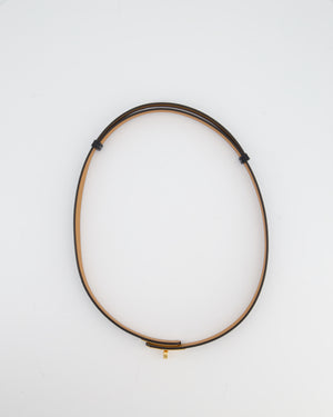 Hermès Kelly 18 Belt in Noir Epsom Leather with Rose Gold Hardware RRP £990