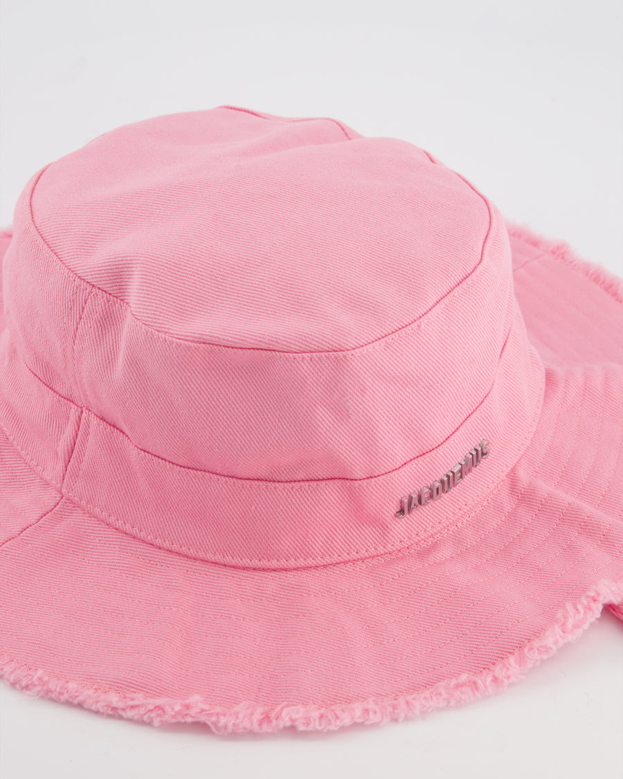 Jacquemus Pink Le Bob Artichaut Bucket Hat with Adjustable Drawstring